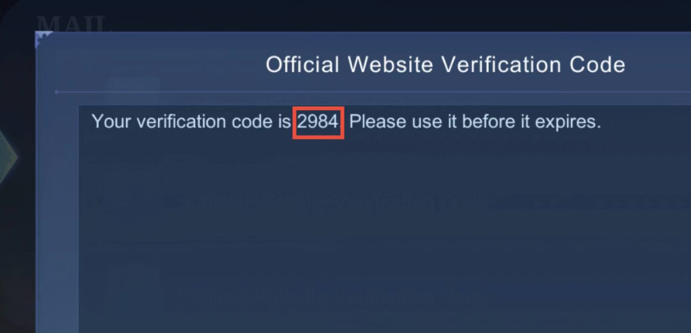 Where to find MLBB verification code